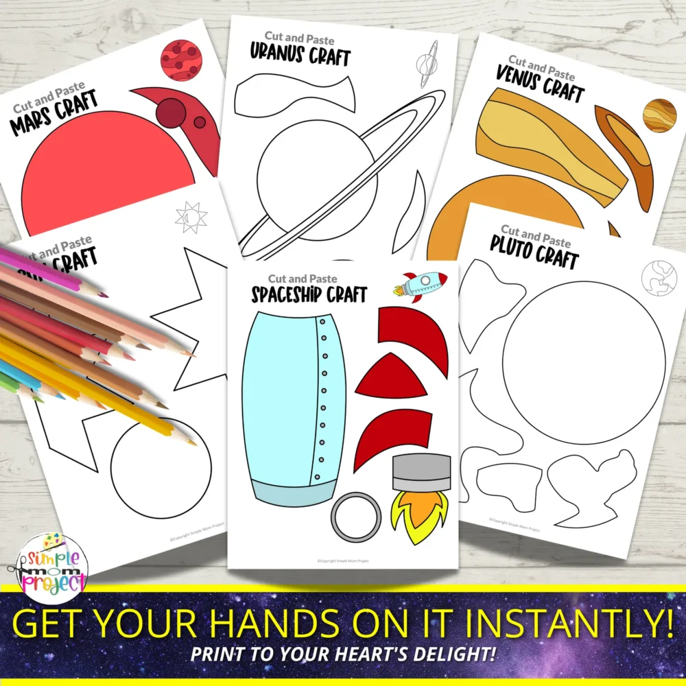 29 Solar System Planet Cut and Paste Printable Craft Templates: The Ultimate Collection - Image 3