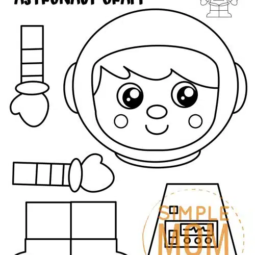 Are you looking for a preschool, toddler, or kindergarten astronaut template cut out? This simple and cute astronaut activity is the perfect addition to your space, solar system, and planet unit studies! They also work great for a fun astronaut theme party! Grab your printable astronaut templates today!