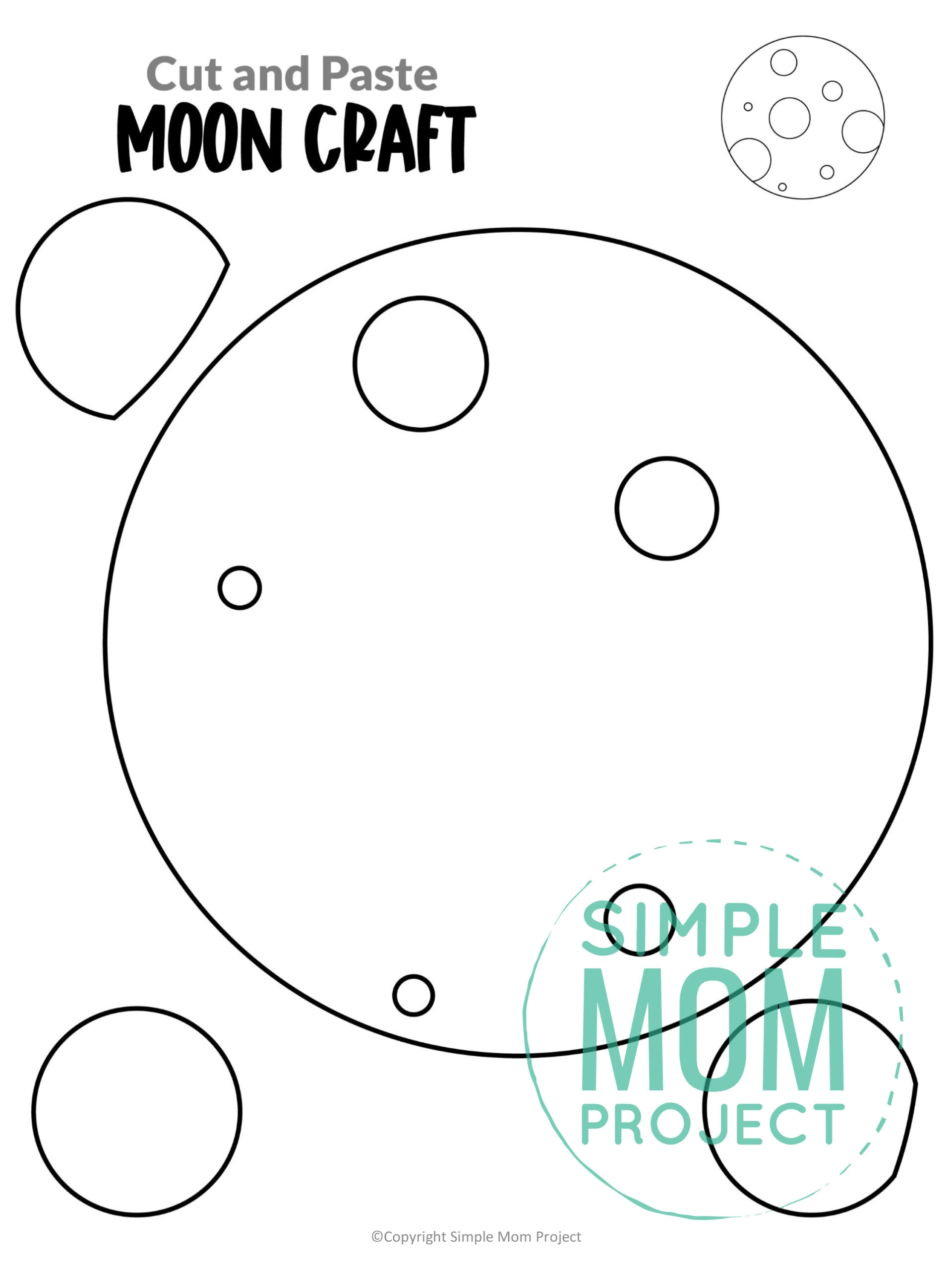 Are you looking for a DIY printable pre k space moon craft to teach the phases of the moon? This Moon paper craft is great for paper plate activities and teaching about night in the solar system. Study the lunar moon and stars during your astronomy lesson with this printable moon craft template today!