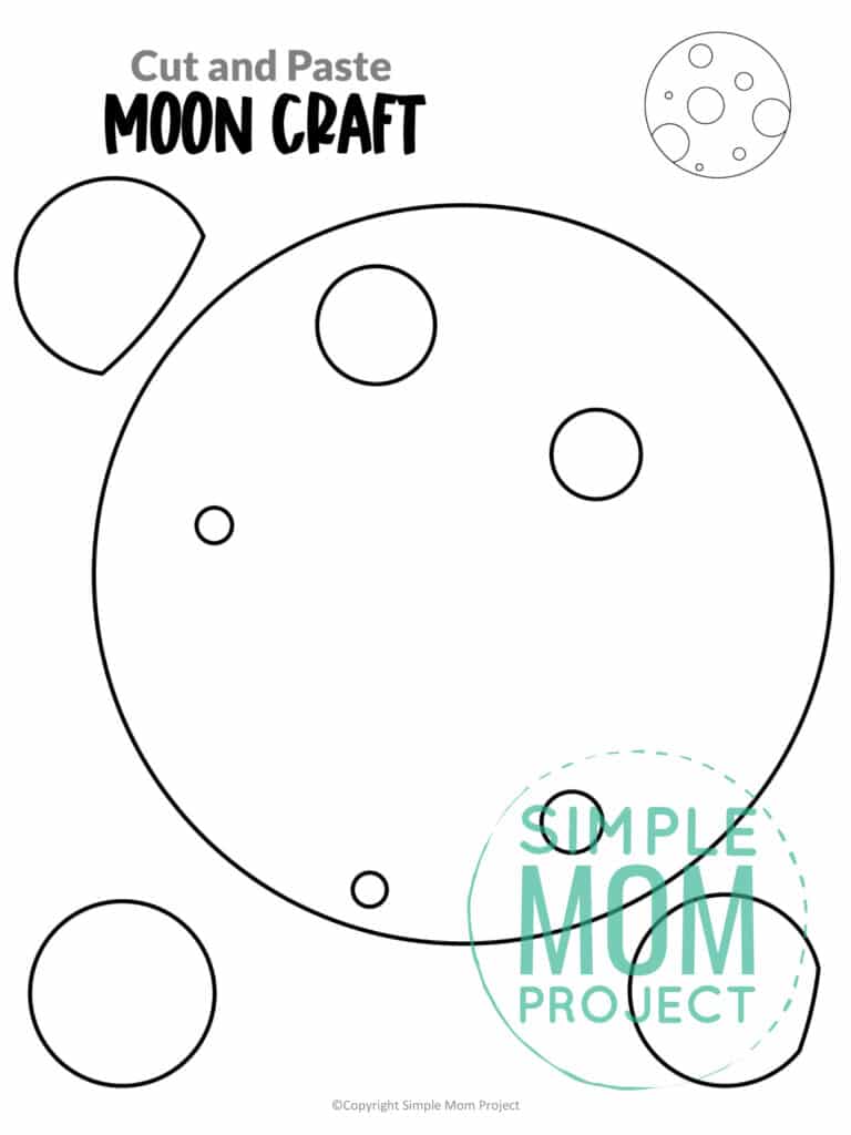 Easy and Fun Moon Craft Cut and Paste Printable Templates – Simple Mom ...