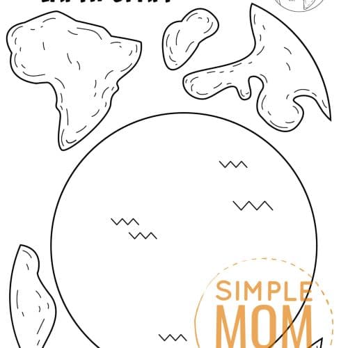 Are you looking for an easy earth template to teach your preschool or kindergarten class about our planet? This is a simple earth project that even toddlers can get their hands in. Make learning about science fun with our diy earth cut out craft today!