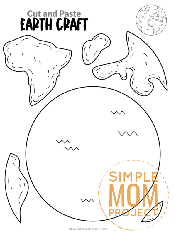 Are you looking for an easy earth template to teach your preschool or kindergarten class about our planet? This is a simple earth project that even toddlers can get their hands in. Make learning about science fun with our diy earth cut out craft today!