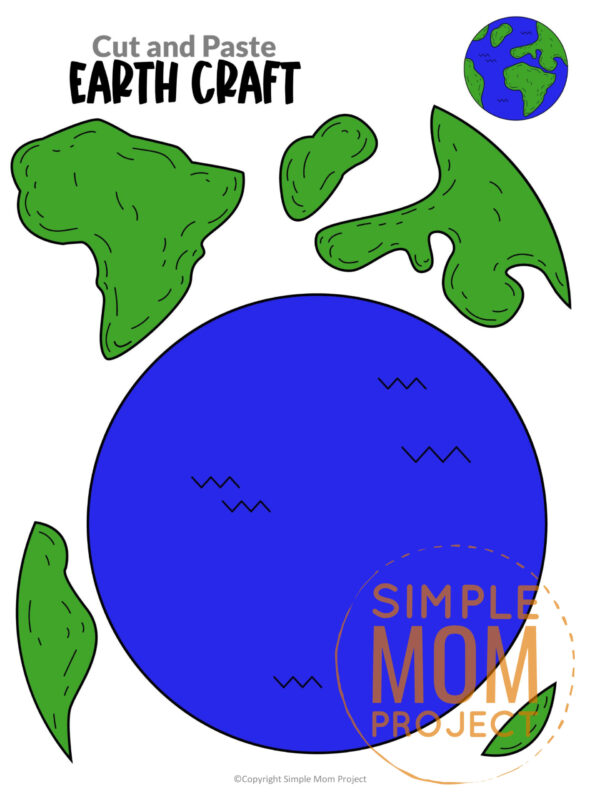 Are you looking for an easy earth template to teach your preschool or kindergarten class about our planet? This is a simple earth project that even toddlers can get their hands in. Make learning about science fun with our diy earth cut out craft today!