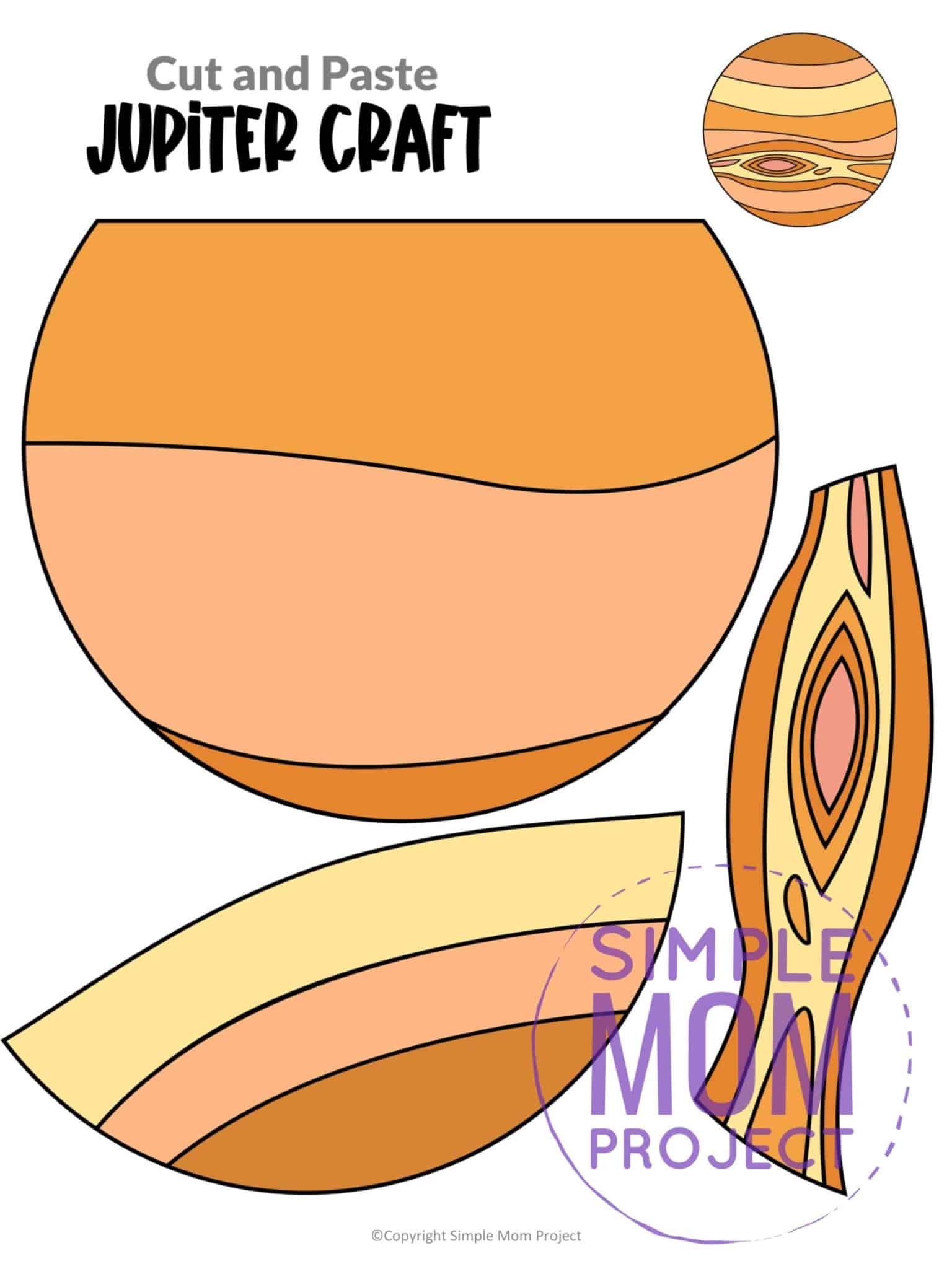 Are you looking for a preschool planet Jupiter project that is easy enough for elementary and kindergarten kids too? Our Jupiter craft template is a great way to make learning about our solar system and space fun! Grab your Jupiter templates today!