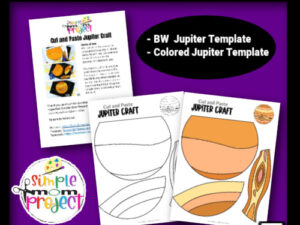 Are you looking for a preschool planet Jupiter project that is easy enough for elementary and kindergarten kids too? Our Jupiter craft template is a great way to make learning about our solar system and space fun! Grab your Jupiter templates today!