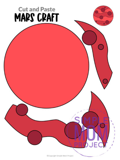 Are you looking for a planet Mars school project for your preschool class? This outer space themed Mars template is just the thing to really help your kids bring this red planet to life. With their pretend rocket ship, their curiosity can really explore the depths of Mars with our Mars cut out templates today!