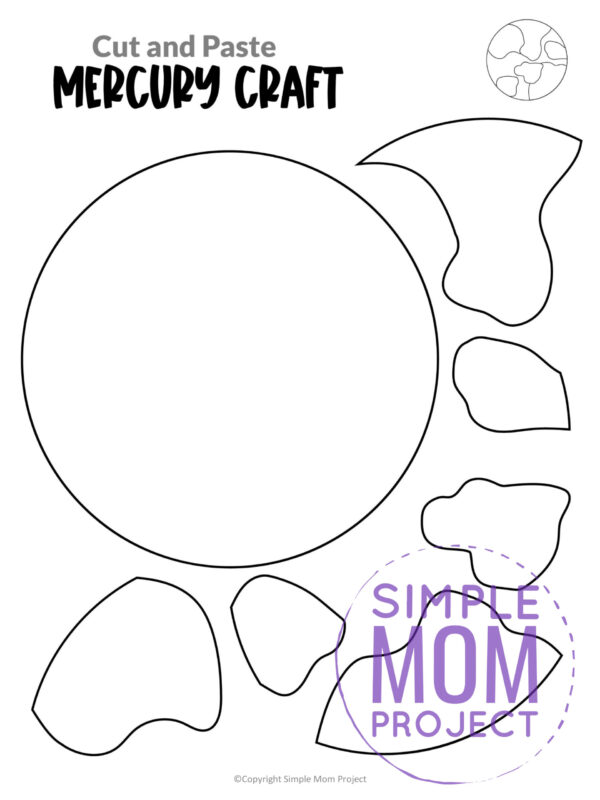 Are you looking for a fun way to teach your preschool class about our solar system? Use our printable planet Mercury craft template today! Your kids will love learning about outer space when they have an easy, hands on planet craft art project. Click to download and print your planet Mercury craft template today!