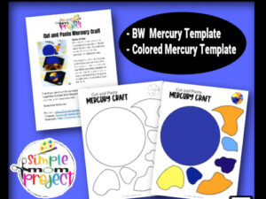 Are you looking for a fun way to teach your preschool class about our solar system? Use our printable planet Mercury craft template today! Your kids will love learning about outer space when they have an easy, hands on planet craft art project. Click to download and print your planet Mercury craft template today!