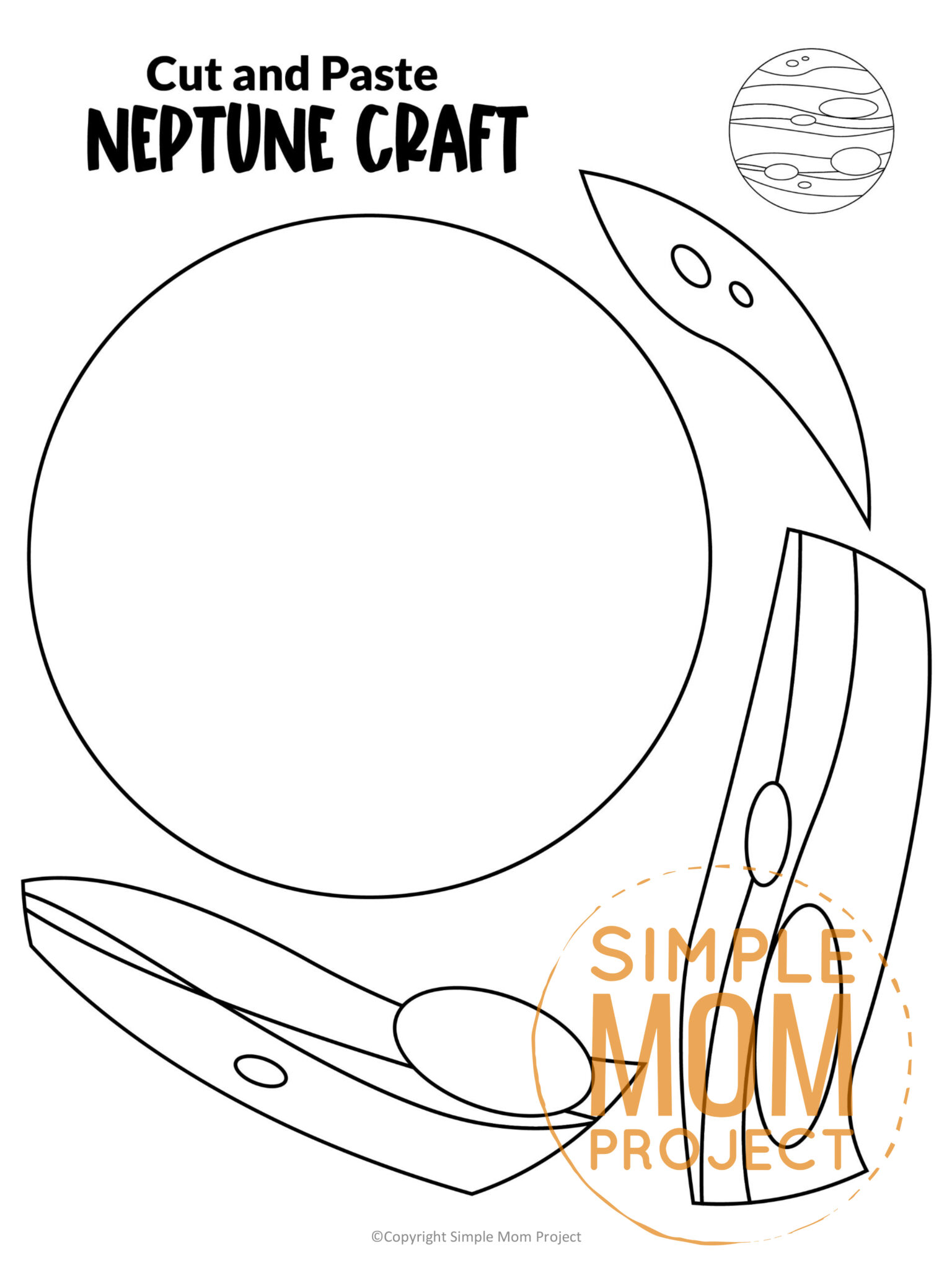 29 Solar System Cut and Paste Printable Craft Templates The Ultimate Collection Simple