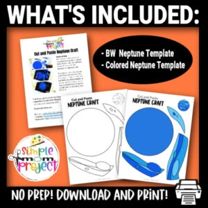 The solar system is so much fun to learn about! Why not add even more fun by printing off this planet Neptune craft template! Your miniature space rangers will adore learning about Neptune interesting facts when they have an easy cut and paste Neptune craft to go along with it. Click to download and print your Neptune template today!