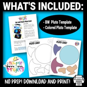 Do your kids love learning about our solar system? Are they dreaming about visiting Nasa one day? Help them grow by using our printable planet Pluto paper craft. It may be a dwarf planet, but it is still a planet. This fun space activity doesn’t require a telescope to love. Grab your printable planet Pluto template today!