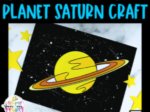 Do your kids love coloring and learning facts about our solar system? Then, they will love our printable planet Saturn outer space craft. It is perfect for kids of all ages including preschool, kindergarten, and toddler kids. It also works great on a poster for the next science fair! Grab the planet Saturn cut and paste template today!