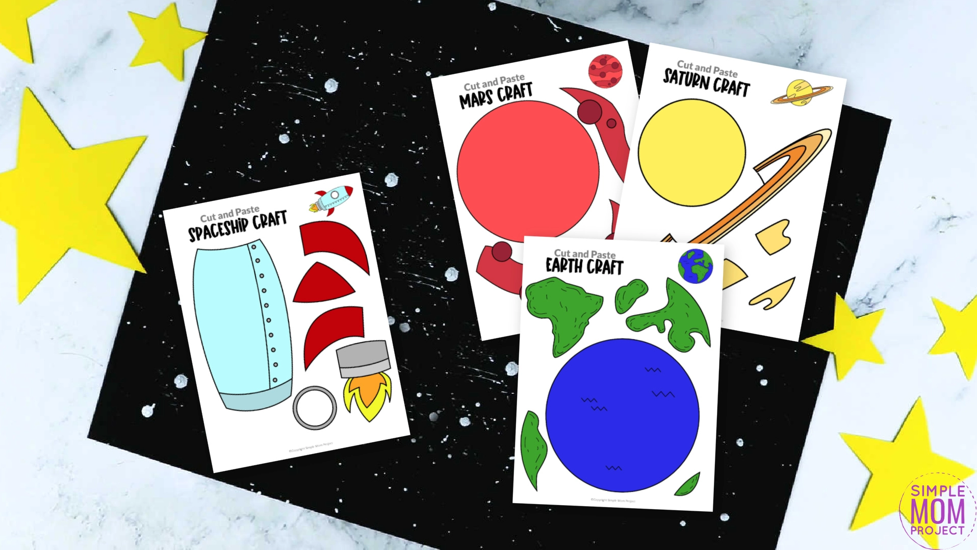 Printable Planet Solar System Outer Space Crafts for Kindergartner, preschool, toddler kids