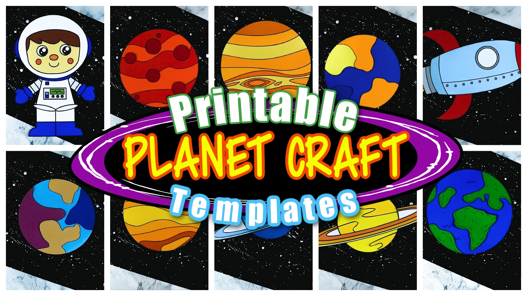 Printable Planet Solar System Outer Space Crafts for Kindergartner, preschool, toddler kids