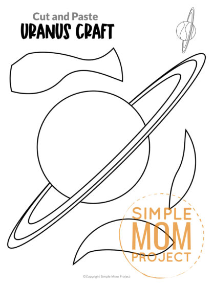 Are you looking for a great outer space solar system craft for your preschool class? This easy to make planet Uranus craft is the perfect thing! Teach fun facts about uranus or have a planet sponge painting day with our planet Uranus craft template now!