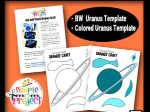 Are you looking for a great outer space solar system craft for your preschool class? This easy to make planet Uranus craft is the perfect thing! Teach fun facts about uranus or have a planet sponge painting day with our planet Uranus craft template now!