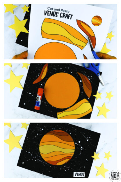 Planet Venus Craft Cut and Paste Printable Template - Simple Mom ...