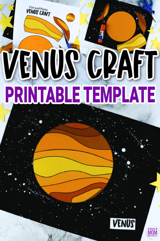 Are your kids Nasa fans? Why not use this fun Venus planet craft to learn about this planet in our solar system? You don’t need a fancy project to make this fun Venus printable planet craft today. This is such a fun way to learn about our solar system in space!