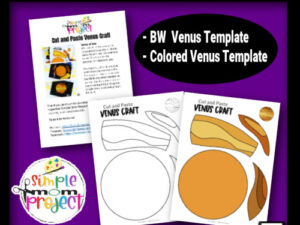 Are your kids Nasa fans? Why not use this fun Venus planet craft to learn about this planet in our solar system? You don’t need a fancy project to make this fun Venus printable planet craft today. This is such a fun way to learn about our solar system in space!