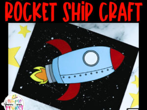 Do your preschool, toddler, or kindergarten kids love diy art crafts? Then they are going to love this easy Space rocket craft! They can make a paper rocket in no time with our easy, no prep space rocket ship craft template. Grab your rocket ship template today!