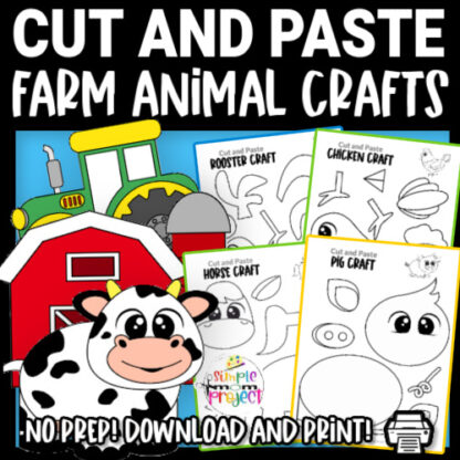 Ultimate Farm Animal Cut and Paste Crafts - Simple Mom Project Store