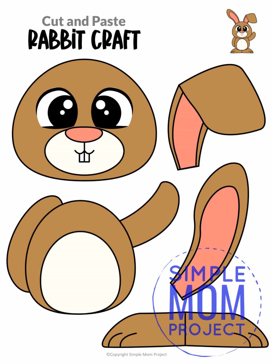 Farm Animal Crafts – 15 Full-Color Printable Cut & Paste Templates for ...