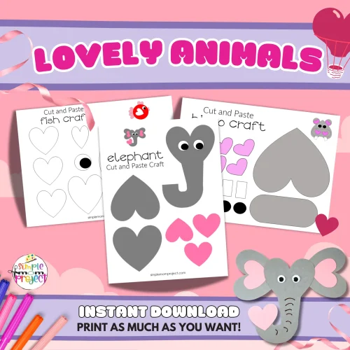 I am thrilled to share a charming collection of black and white AND full colored heart-themed animals for quality coloring and crafting time with your children. This ultimate collection of heart animals are ideal for creating cherished memories, featuring simple designs accessible for toddlers and preschoolers, while still engaging for older kids! Print your heart animal template bundle today!