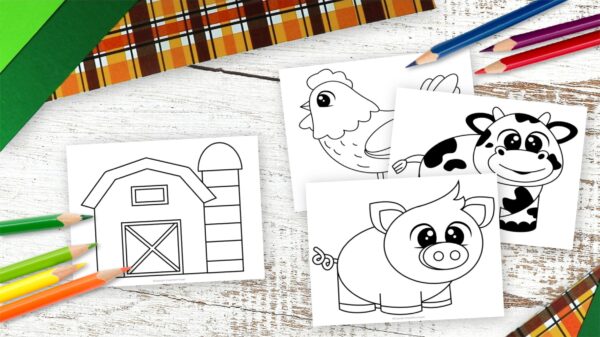 Farm Animal Theme Template Printables - Simple Mom Project Store