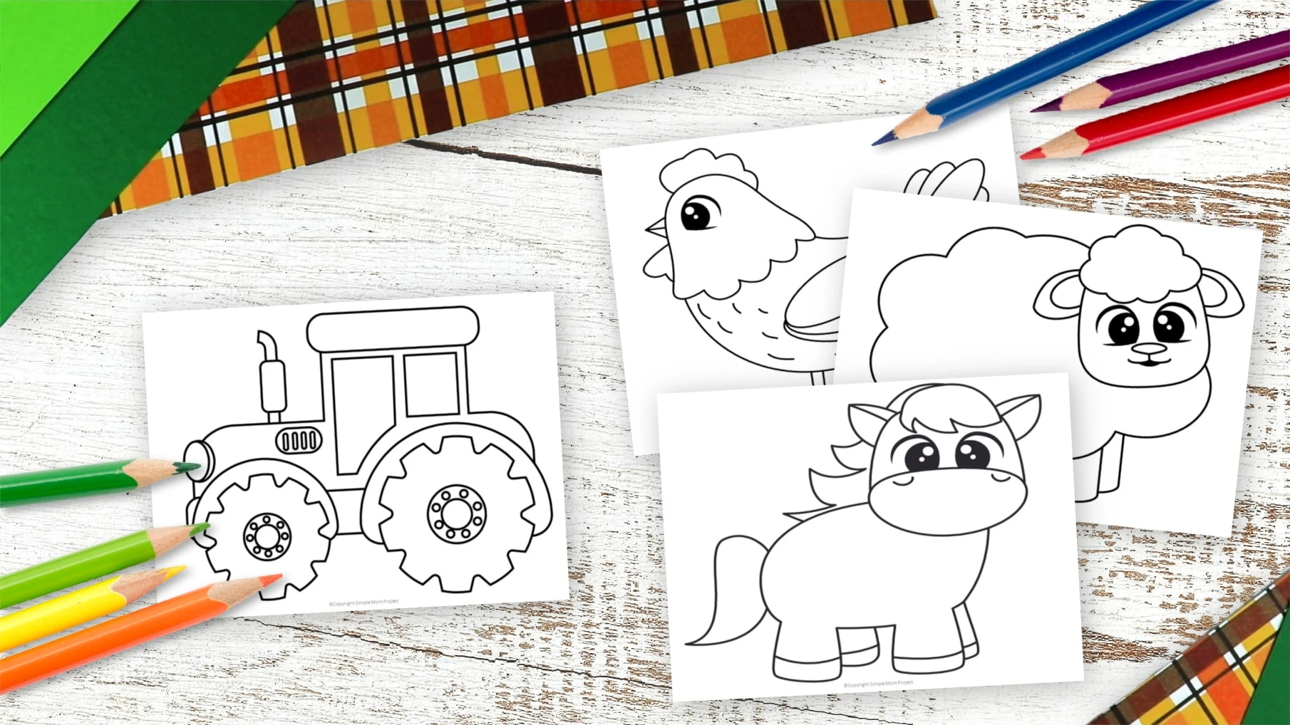 Printable Barnyard and Farm animal templates for farm crafts preschool, kindergarten, toddler