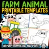 Are you looking for cute farm animal template printable cut out animals? These old macdonald barnyard templates are great for any farm crafts! There's a cow, pig, sheep, horse, chicken and many more cute and simple farm animal templates! Click to download and print your set of farm animal templates today!