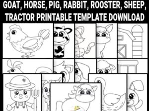 Are you looking for cute farm animal template printable cut out animals? These old macdonald barnyard templates are great for any farm crafts! There's a cow, pig, sheep, horse, chicken and many more cute and simple farm animal templates! Click to download and print your set of farm animal templates today!