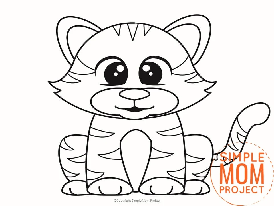 Printable Cat Template for Preschoolers toddlers kindergarten kids