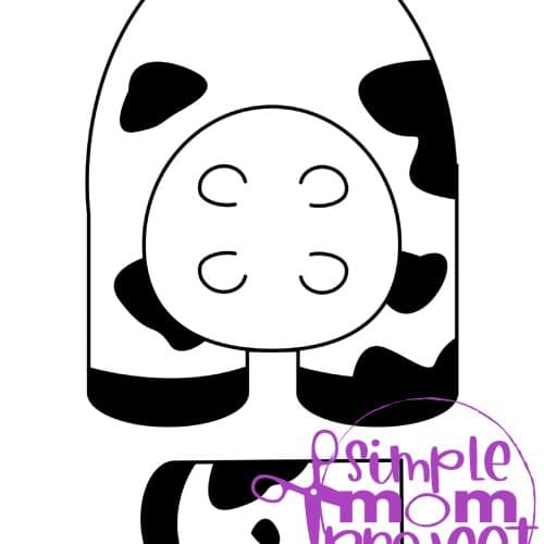 Are you looking for an easy and printable paper bag cow template? This cow paper bag or hand puppet is great to teach about farm animals or put on a farm theme party in your classroom! Preschool, toddler and kindergarten age kids absolutely love puppets! Print your cow template and grab a brown bag and you are on your way to having a blast with your little ones!