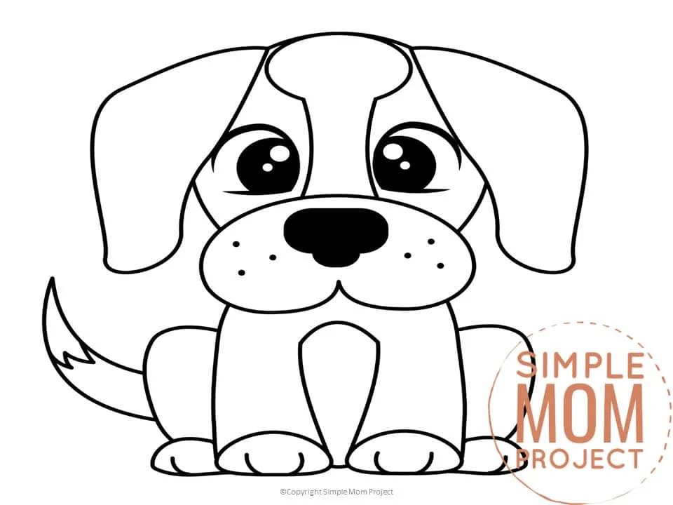 Printable Dog Template for Preschoolers toddlers kindergarten kids 1