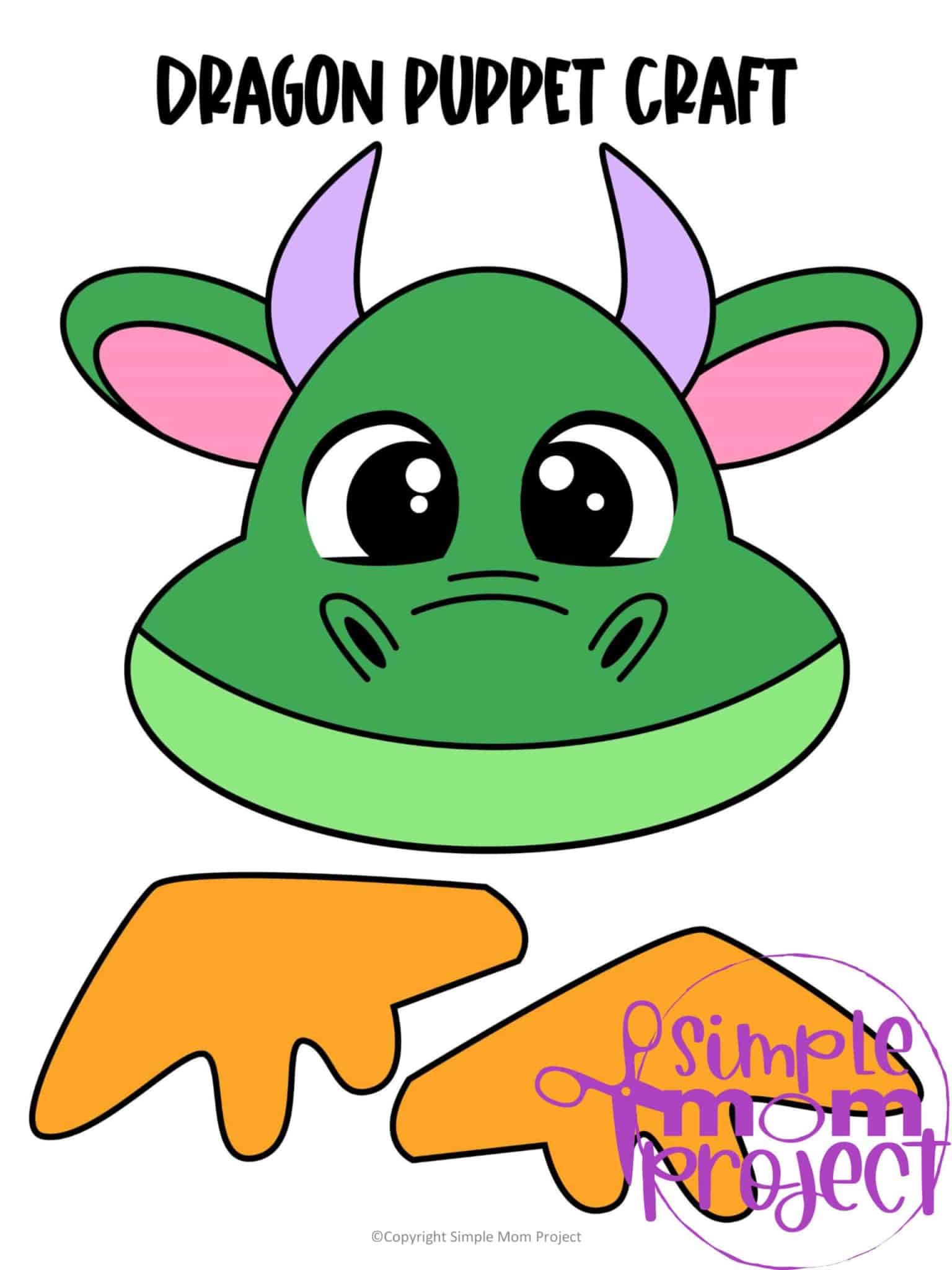 Click and grab this easy and printable dragon template to make a fun paper bag puppet! This toddler and preschool craft can help your young ones put on a dragon dance for you and your family or even put on their very own paper bag dragon puppet show! Download your own dragon paper bag puppet template now!