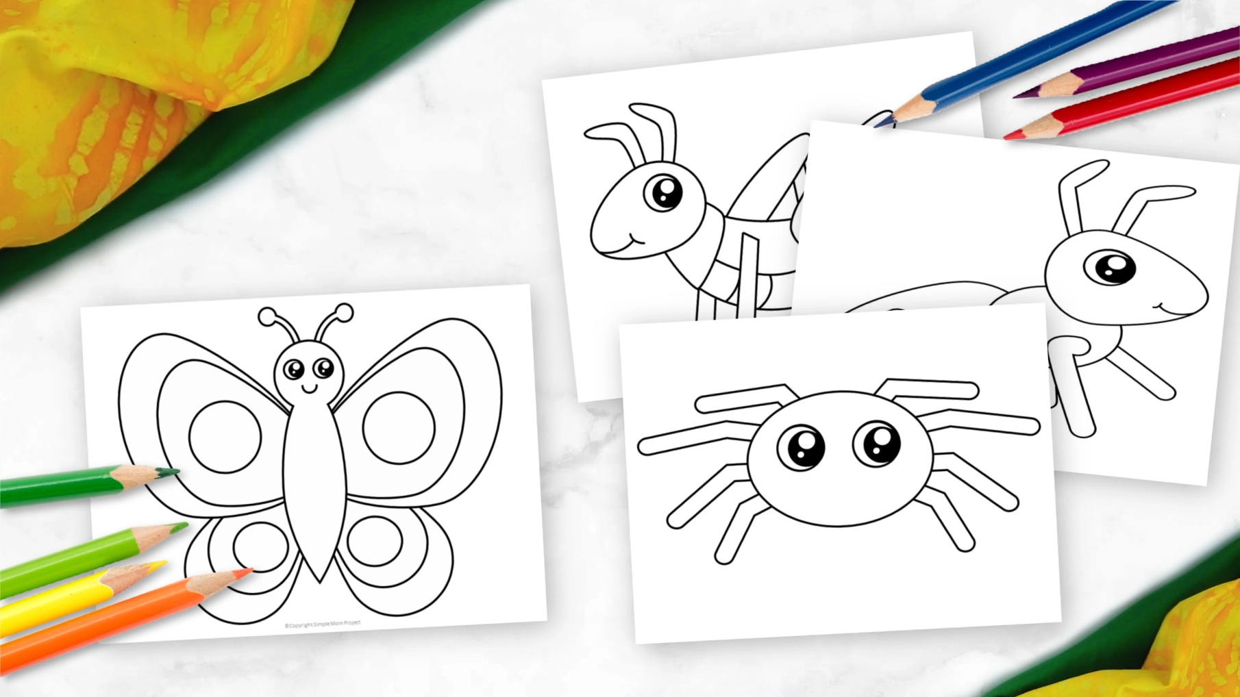 Printable Insect and Bug Templates for Preschoolers, Toddlers and Kindergartners