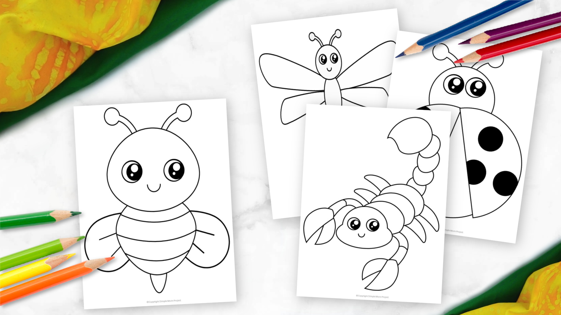 Printable Insect and Bug Templates for Preschoolers, Toddlers and Kindergartners