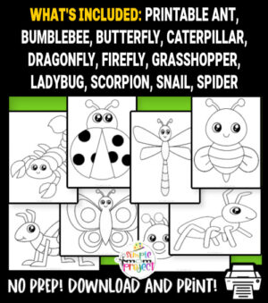 Are you looking for cute bug template printable cut out insects? These insect templates are great for any bug crafts! There's a bee, ladybug, grasshopper, spider and many more cute and simple insect templates! Click to download and print your set of insect templates today!