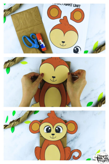 Monkey Paper Bag Puppet Craft - Simple Mom Project Store