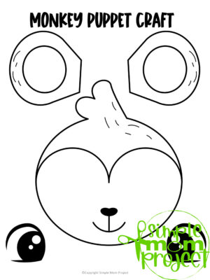 Click and grab this easy and printable monkey template to make a fun paper bag puppet! This toddler and preschool craft can help your little animal fan put on their very own paper bag monkey puppet show! Download your own monkey paper bag puppet template now!