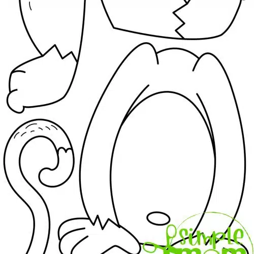 Click and grab this easy and printable monkey template to make a fun paper bag puppet! This toddler and preschool craft can help your little animal fan put on their very own paper bag monkey puppet show! Download your own monkey paper bag puppet template now!