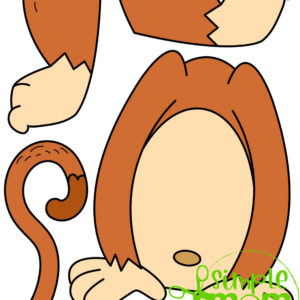 Click and grab this easy and printable monkey template to make a fun paper bag puppet! This toddler and preschool craft can help your little animal fan put on their very own paper bag monkey puppet show! Download your own monkey paper bag puppet template now!
