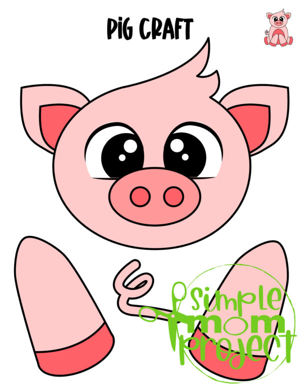 Are you looking for fun activities to go along with your story time of The Three Little Pigs? Print off as many copies as you would like of our printable paper bag pig puppet! Your preschool, kindergarten, or toddler age kids will absolutely love using their imagination to make these pig puppets come to life.