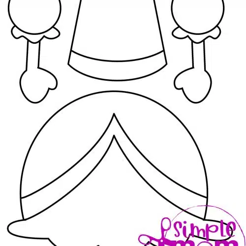 Click and grab this easy and printable princess template to make a fun paper bag puppet! This toddler and preschool craft can help your little Disney princess fan put on their very own paper bag princess puppet show! Download your own princess paper bag puppet template now!