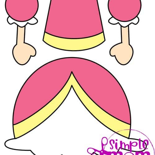 Click and grab this easy and printable princess template to make a fun paper bag puppet! This toddler and preschool craft can help your little Disney princess fan put on their very own paper bag princess puppet show! Download your own princess paper bag puppet template now!
