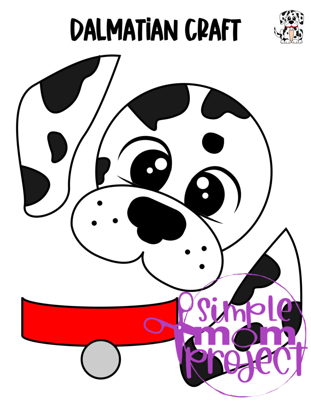 Do your kids love 101 Dalmatians? Then they will absolutely love this printable paper bag dalmatian dog craft! It is the perfect children’s craft to make when you are looking for rainy day activities too! Grab your copy of our dalmatian dog paper bag puppet template today!