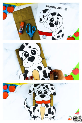 Dog Paper Bag Puppet Craft Template - Simple Mom Project Store