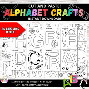 Are you on the hunt for some snazzy printable alphabet letter crafts to jazz up your little one's learning journey from A to Z? These cool black and white alphabet crafts are a breeze to create and are bursting with fun for preschool, kindergarten, and even toddlers! Stick them on a paper plate or construction paper for an extra pop of pizzazz. Dive into the world of coloring with these ABC crafts and snag your very own printable black and white alphabet bundle today!