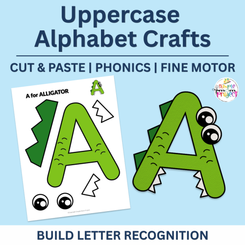Make learning capital letters hands-on and fun! This printable pack includes 52 uppercase alphabet cut & paste crafts, perfect for preschool, kindergarten, or homeschool. Teachers love the no-prep, print-and-go format, and parents love the screen-free activities that keep kids engaged, creative, and proud of their work.
