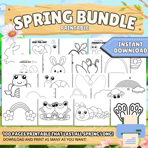 These spring craft templates are a blast for both kiddos and grown-ups! Buzzing bees, froggy friends, fluttering butterflies, and blooming flowers—over 100 springtime templates are just waiting for you to download and unleash your creativity today! 🌼✨